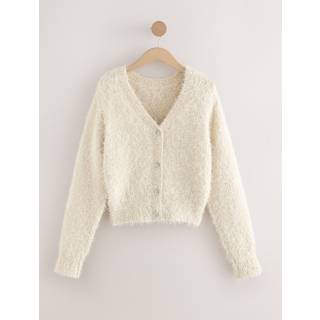 Next Ecru Sparkle V-Neck Reversible Cardigan