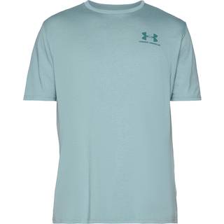 Under Armour Left Chest Logo Men's Short Sleeve Serpentine / Jasper Blue S
