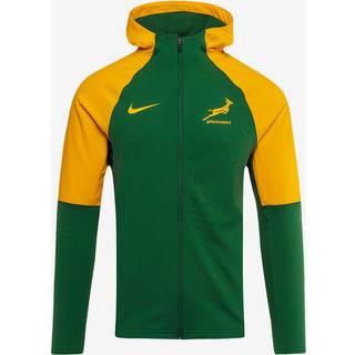 Springboks Nike Rugby-træningshættetrøje med fuld lynlås til mænd - grøn - XL