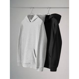 The Set The Set Grey/Black 2 Pack Relaxed Hoodie
