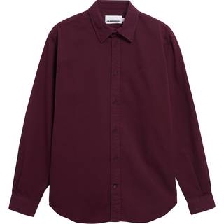 ARMEDANGELS Giaalo GMT Dye Skjorte Herrer størrelse S farve rød