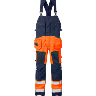 Fristads 101018 Hi Vis håndværker overalls kl.2 1014 / Arbejdsoveralls Hi-Vis Orange/Marine C56