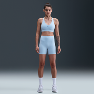 Nike Universa-cykelshorts (13 cm) med høj talje uden sømme foran til kvinder - blå - XL (EU 48-50)