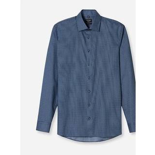 OLYMP Herren Hemd blau gemustert Slim Fit