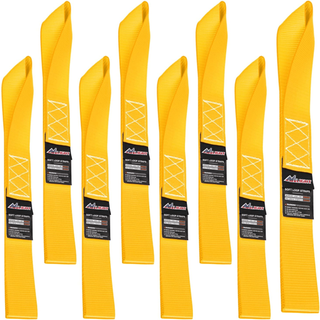 Nilight Soft Loop 1,7 17"" Motorcykel bindestropper Heavy Duty 12000Lbs Maks. brudstyrke til sikring af ATV UTV Kajak flyttelast (8PK-gul)
