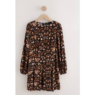 Next Mini langærmet kjole med A-linje og'sømdetaljer - 46