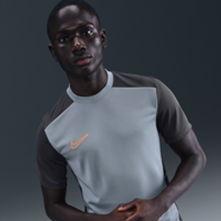 Kortærmet Nike Academy Dri-FIT-fodboldtrøje til mænd - grå - XL