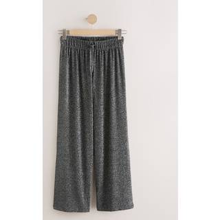 Next Silver Sparkle Metallic Wide Leg Trousers