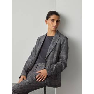 Next Ternet enkeltradet blazer med skulpturprint