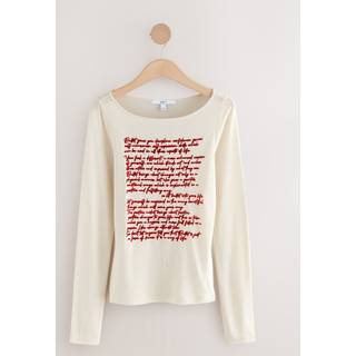 Next Langærmet T-shirt med grafisk Tryk og tekst