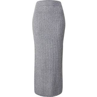 Only - Onljeanett Life Rib Long Skirt Cc Knt - 4774521 Medium Grey Melange