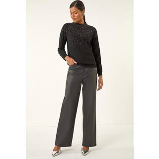 Roman Roman Black Hotfix Crew Neck Knit Jumper