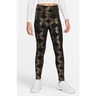 Nike One-leggings med Dri-FIT-print til større børn (piger) - sort - XL
