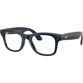 Ray - Ban Unisex Meta RW4012 Wayfarer 6628MF Solbriller Injiceret Blå Transparent Firkantet Overgange Fotokromatisk