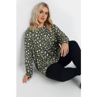 Yours Curve Yours Curve Leopardprint-trøje