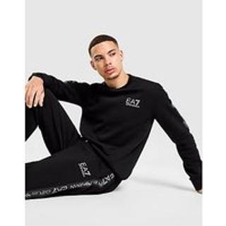 EA7 Emporio Armani Reflective Tape Crew Tracksuit, Sort - M