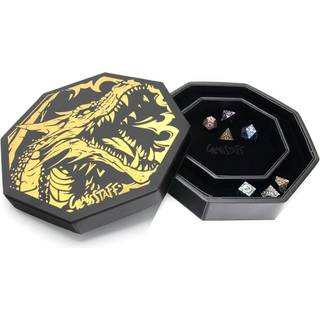 CritStones Arena Dice Tray Black Dragon (Yellow Lid)