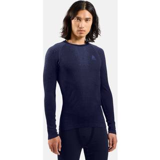 Odlo BL Top Crew Neck L/S Performance Warm Blackcomb Syntetisk undertøj Herrer størrelse L farve blå