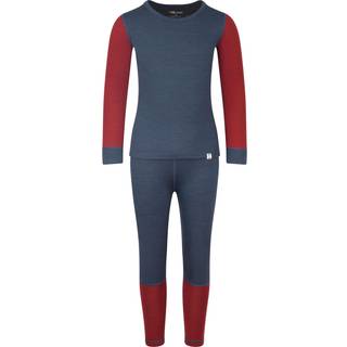 Trollkids Kid's Merino Baselayer Set II Merino undertøj Børn størrelse 176 farve blå