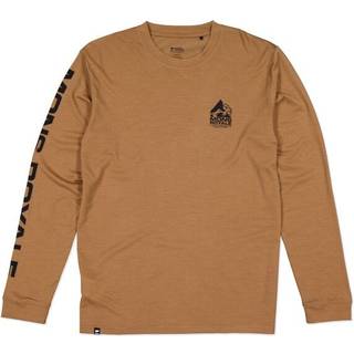 Mons Royale Icon Merino Air-Con L/S Merino-shirt Herrer størrelse M farve brun