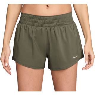Nike One Dri-FIT-shorts med indershorts (7,5 cm) og mellemhøj talje til kvinder - grøn - XS (EU 32-34)