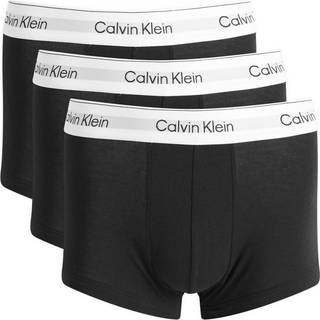 3 Pack Low Rise Trunks - Icon Cotton Stretch - Black - XS
