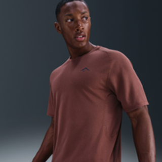 Kortærmet Nike Solar Chase Dri-FIT ADV-løbetrøje til mænd - brun - XXL