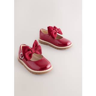 Next Red Standard Fit (F) Chunky Bow Mary Jane Shoes - uk45eu21