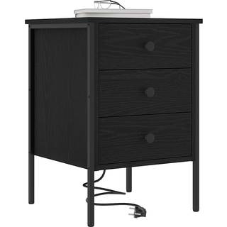 Natskab med skuffe Sort eg 42 x 41 x 61 cm Konstrueret træ