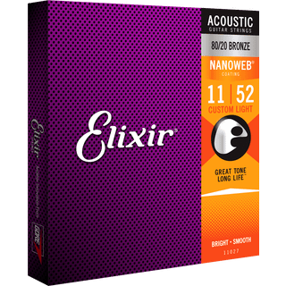 ELIXIR Acoustic 80/20 Bronze Nanoweb Custom Light 11-52