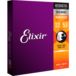 ELIXIR Acoustic 80/20 Bronze Nanoweb Light 12-53