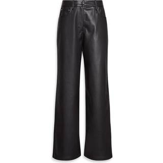 Faux Leather 5-Pocket Trousers - Black - 12RG