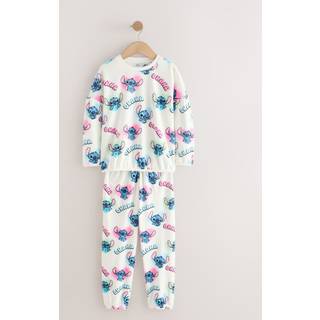 Next White Lilo & Stitch Cosy Fleece Pyjamas (3-16yrs)
