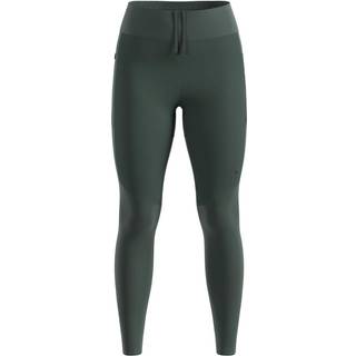 Odlo Zeroweight Warm Reflective Tights Dame Str. S Grøn - Ideelle til løb i koldt vejr med reflekterende detaljer