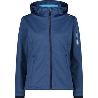 CMP Women's Jacket Zip Hood Melange Softshell Softshelljakke Damer størrelse 38 farve blå