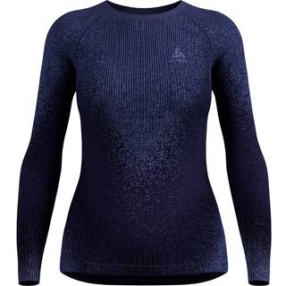 Odlo Women's BL Top Crew Neck L/S Perf. Warm Blackcomb Syntetisk undertøj Damer størrelse L farve blå