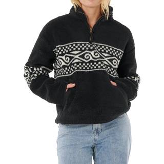 Rip Curl Oceanic Cosmic Kiss Polar Half-Zip Fleecepullover - XS - washed black