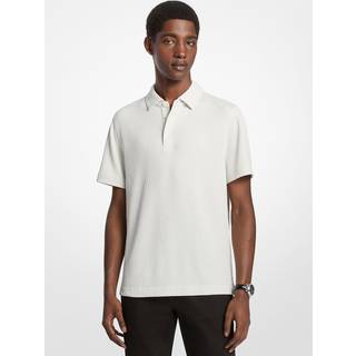 MK Waffle Knit Polo Shirt - Grey - Michael Kors - XS