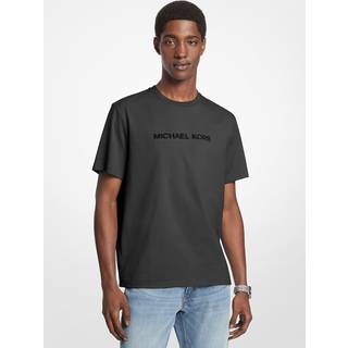 MK Textured Logo Cotton T-Shirt - Black - Michael Kors - XXL