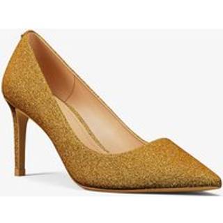 MK Alina Glitter Embellished Leather Pump - Brown - Michael Kors - EU 38