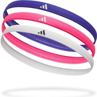 Adidas hårbånd 3-pak - hvid, pink og blå (På lager i butik)