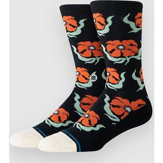Stance Broadcast Floral Crew Socks - L - black