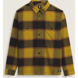 Vans Larkspur Plaid Flannel Skjorte - S - burnt gold/black