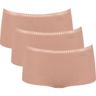 Sloggi 3-pak GO Crush Hipster Shorts - Light brown - Small