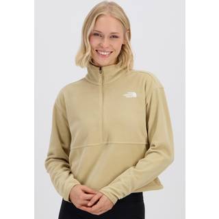 The North Face Women's Glacier Fleece 1/2 Zip Short Jacket Fleecesweatere Damer størrelse XL farve beige
