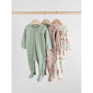 Next Baby Two Way Zip Sleepsuits 3 Pakke (0-2år)