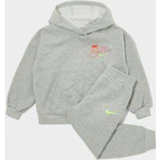 Nike Glow Repeat Swoosh Hooded Tracksuit Children, Grå - 4-5Y