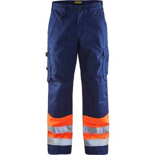 Blåkläder 1564 High Vis Buks / High Vis Arbejdsbuks - D128 - Marineblå/High Vis Orange