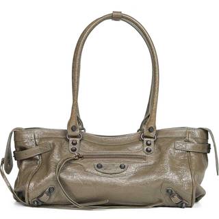 Balenciaga Le City East-West leather tote bag - green - One Size