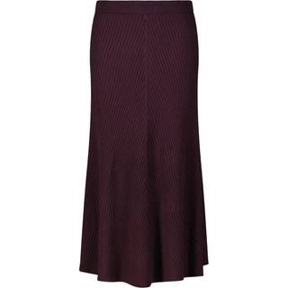 Victoria Beckham Ribbed-knit wool midi skirt - burgundy - L